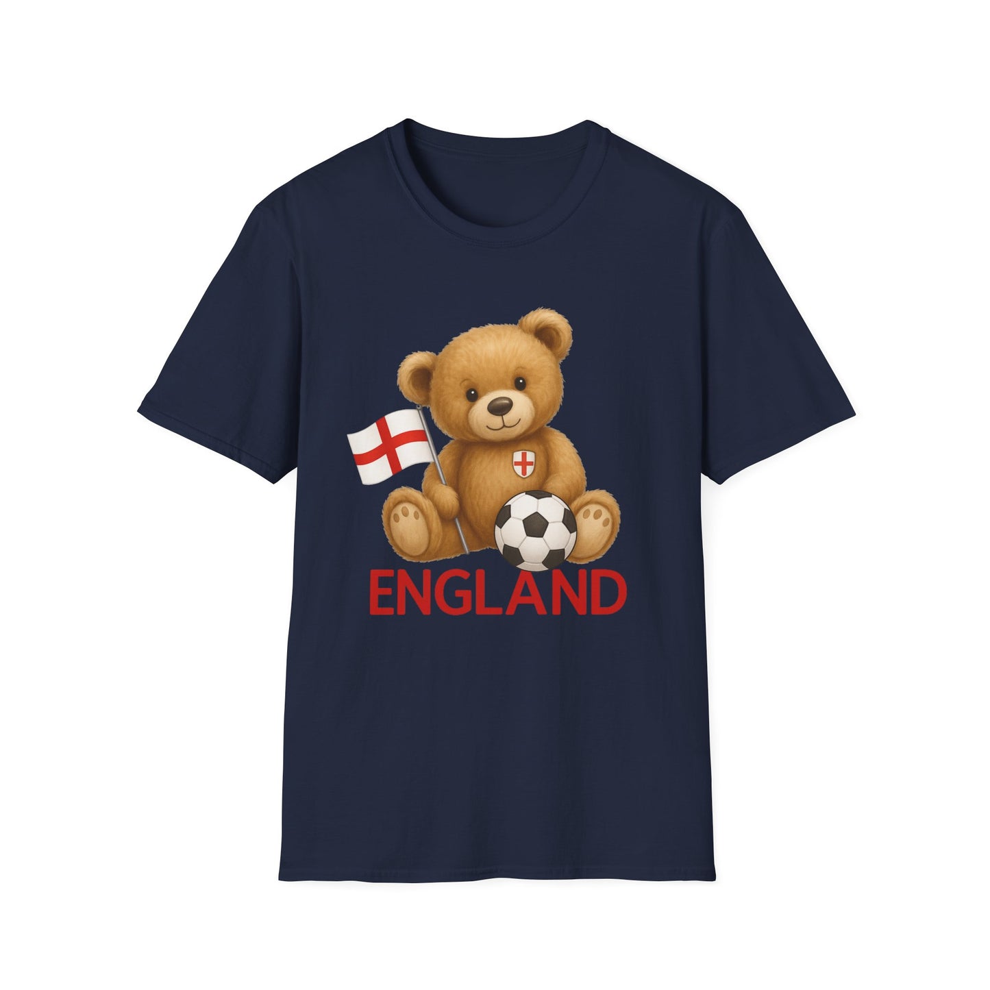 England Teddy Bear Soccer Fan T-Shirt