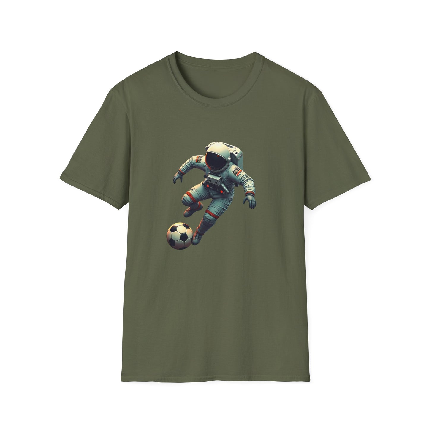 Astronaut Football Soccer Unisex Softstyle T-Shirt